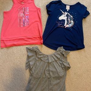 Girl lot of 3 tops size L